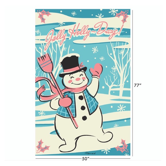 Retro a Go Go! Jolly Holly Daze plush blanket! Brand new! - Picture 1 of 2